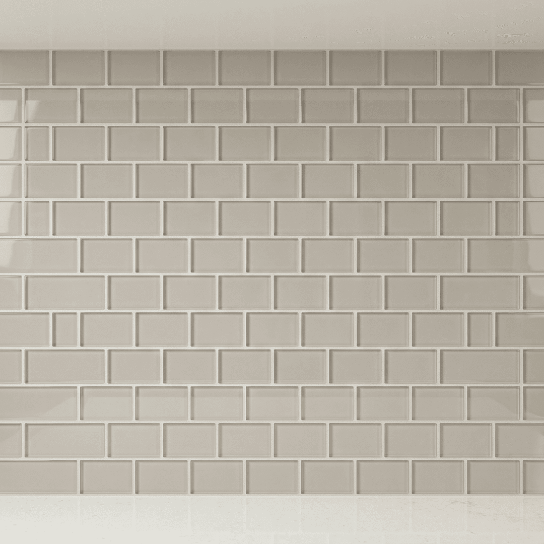 Glass and tile backsplash