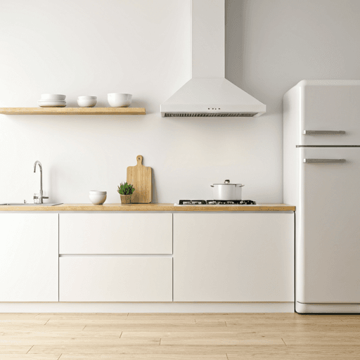 Realistic modern kitchen interior